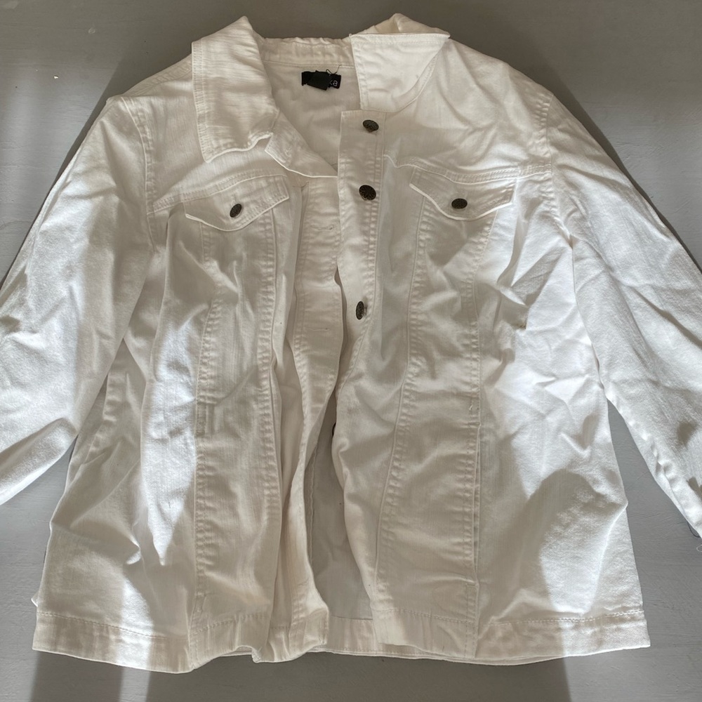 White jean jacket